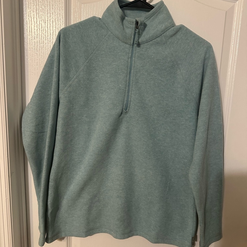 Eddie Bauer Women's 1/4 Zip Fleece Pullover Heathered Blue Small NWT